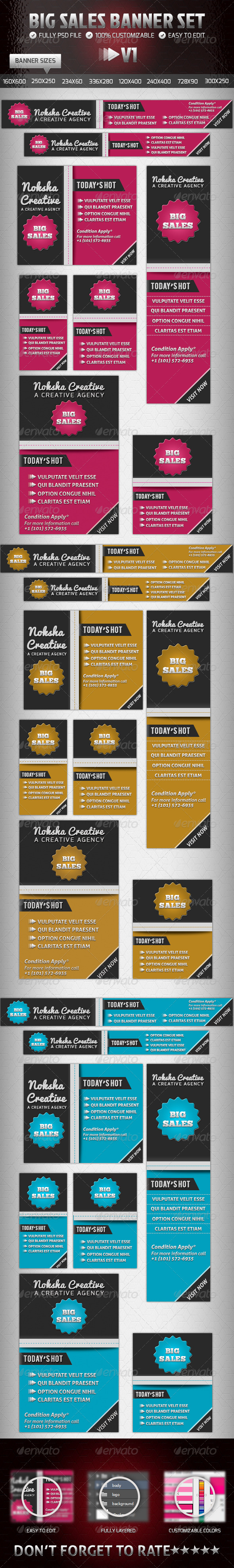 GraphicRiver Big Sales Banner Set 4864018 GraphicRiver Big Sales Banner Set 4864018