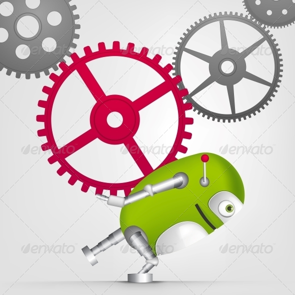 GraphicRiver Green Robot 4867071 GraphicRiver Green Robot 4867071