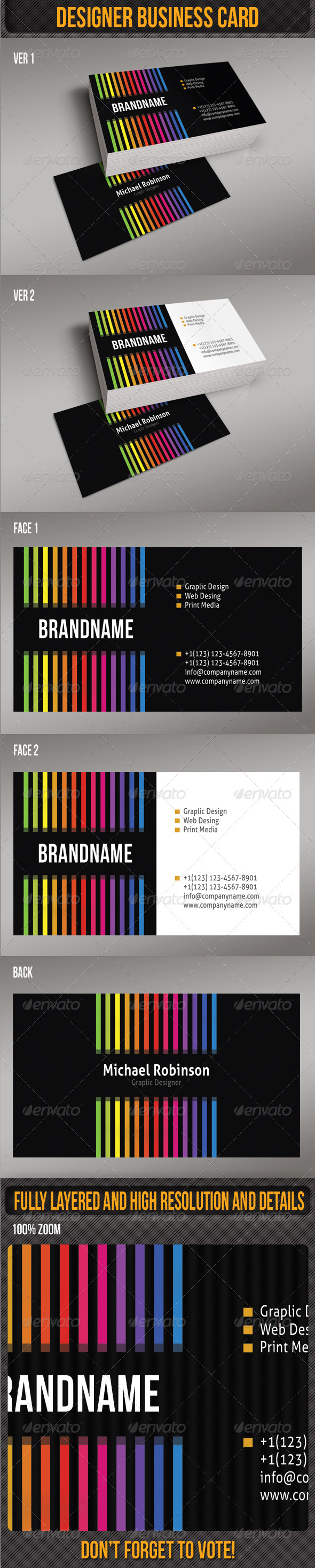 GraphicRiver Designer Business Card 4869419 GraphicRiver Designer Business Card 4869419