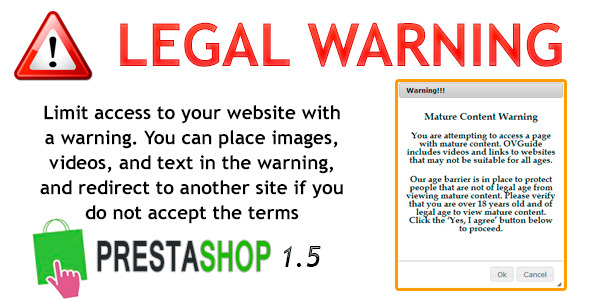 CodeCanyon Prestashop LegalWarning Module 4869557 CodeCanyon Prestashop LegalWarning Module 4869557