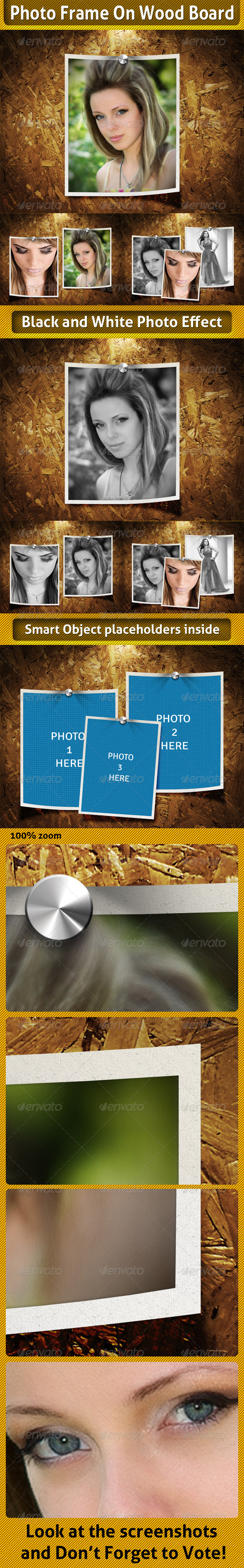 GraphicRiver Photo Frame On Wood Board 4870764 GraphicRiver Photo Frame On Wood Board 4870764