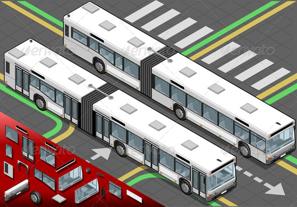 GraphicRiver Isometric Long Bus in Front View 4880090 GraphicRiver Isometric Long Bus in Front View 4880090