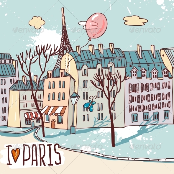 GraphicRiver Paris Urban Sketch 4882249 GraphicRiver Paris Urban Sketch 4882249