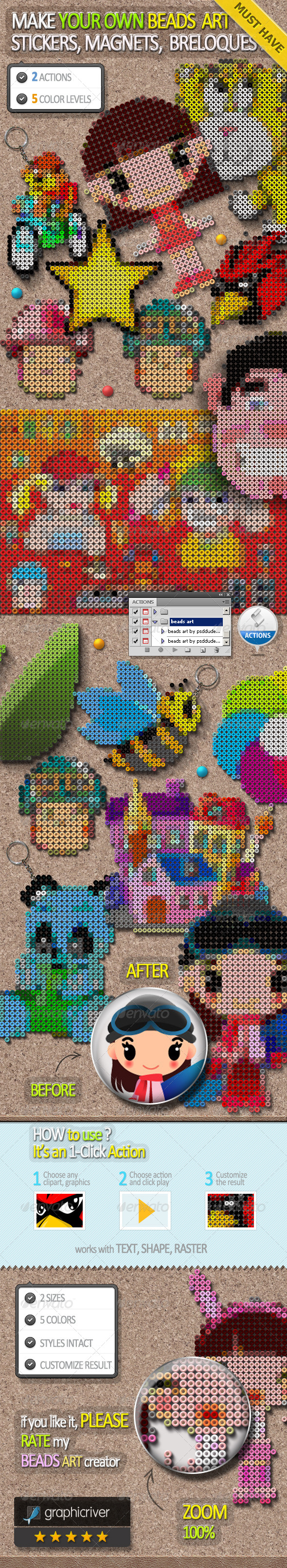 GraphicRiver Perler Beads Art Photoshop Creator 4883072 GraphicRiver Perler Beads Art Photoshop Creator 4883072
