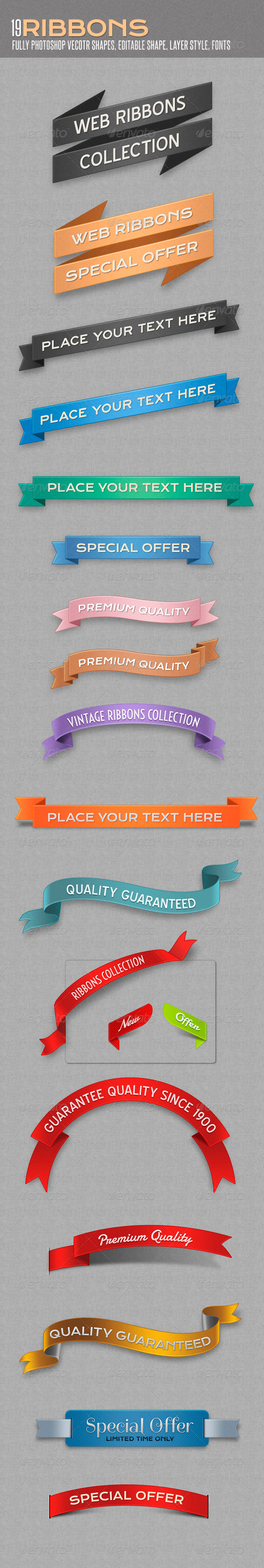 Web Ribbons - Miscellaneous Web Elements