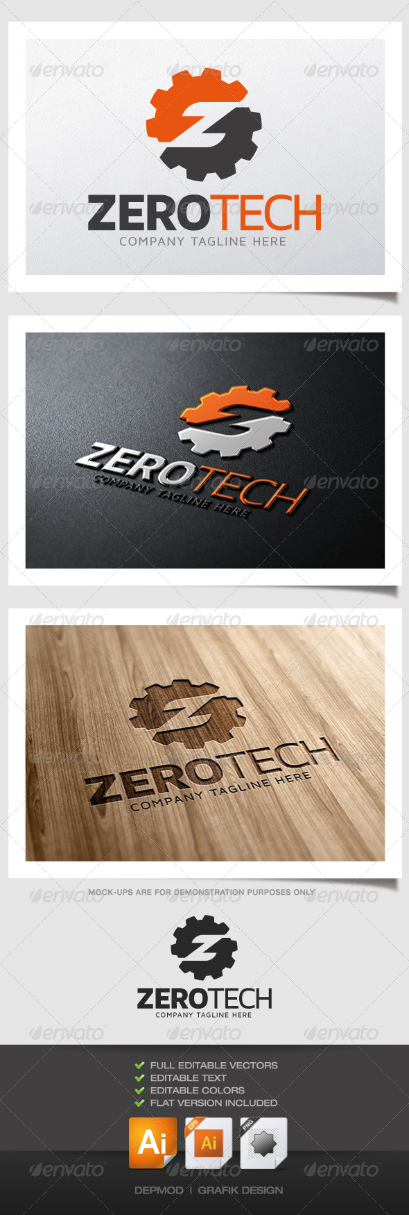GraphicRiver Zero Tech Logo 4883727 GraphicRiver Zero Tech Logo 4883727