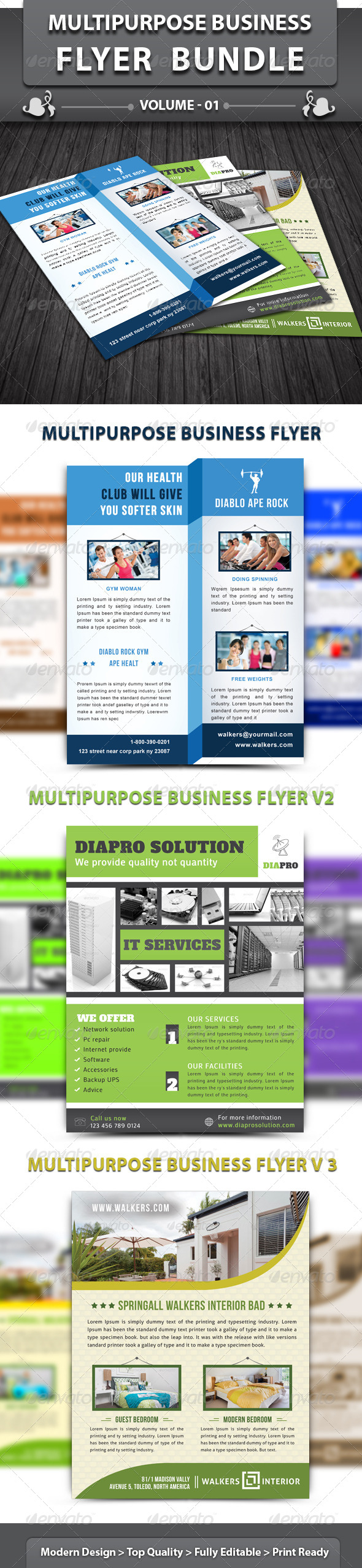 GraphicRiver Multipurpose Business Flyer Bundle v1 4887478 GraphicRiver Multipurpose Business Flyer Bundle v1 4887478