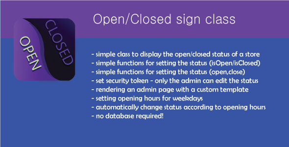 Open/Closed sign - CodeCanyon Item for Sale