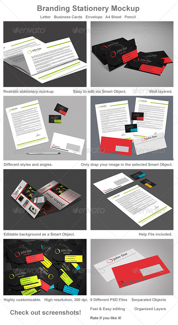 GraphicRiver Branding Stationery Mockup 4871222 GraphicRiver Branding Stationery Mockup 4871222