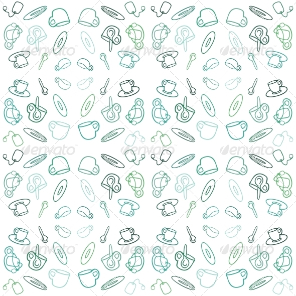GraphicRiver Seamless Pattern with Tea Set 4892851 GraphicRiver Seamless Pattern with Tea Set 4892851