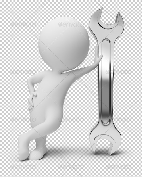 GraphicRiver 3D Small People Wrench 4892929 GraphicRiver 3D Small People Wrench 4892929