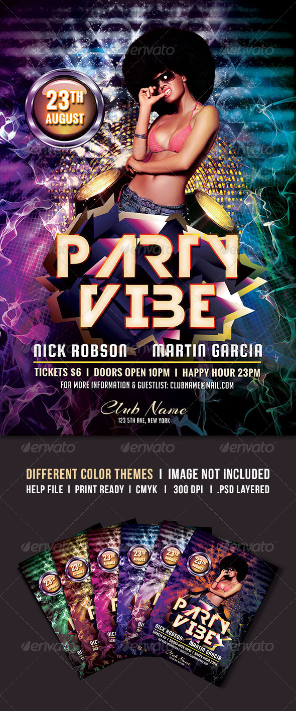 Party Vibe Flyer - Clubs & Parties Events