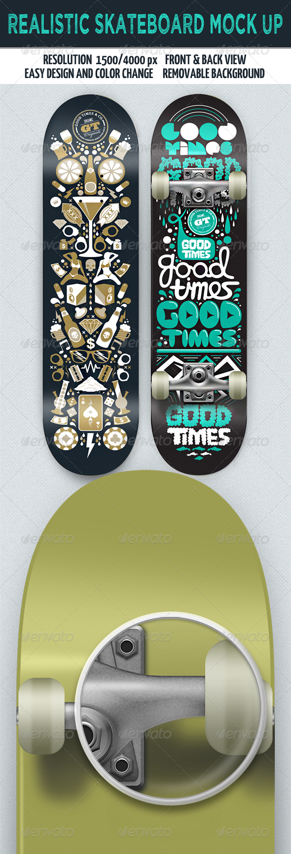 Grapulo's Skateboard Mock-Up - Miscellaneous Product Mock-Ups
