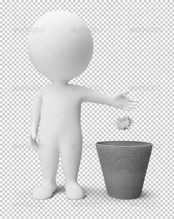 GraphicRiver 3D small people garbage basket 4900730 GraphicRiver 3D small people garbage basket 4900730