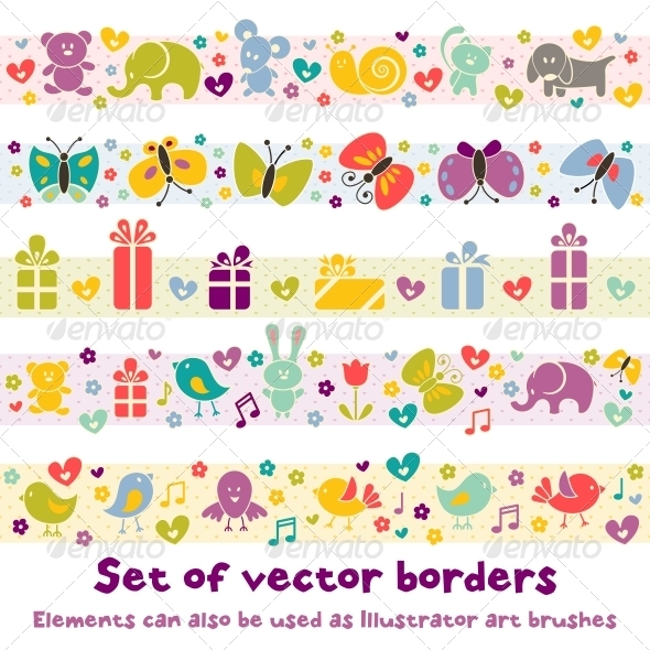 GraphicRiver Borders with Baby Icons 4902020 GraphicRiver Borders with Baby Icons 4902020