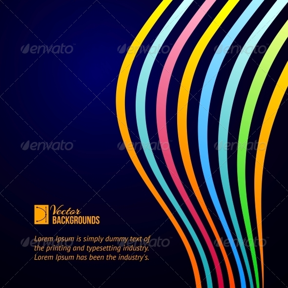 GraphicRiver Rainbow Lines over Blue Background 4904191 GraphicRiver Rainbow Lines over Blue Background 4904191