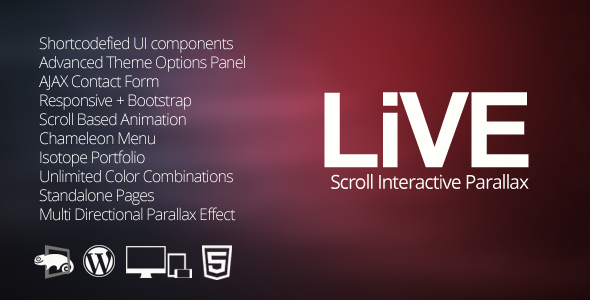 LIVE - Wordpress Interactive One Page Parallax - Portfolio Creative