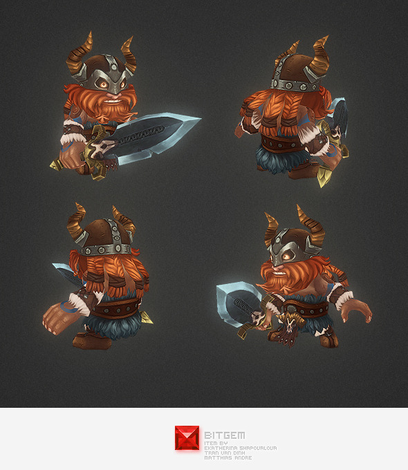Low Poly Mini Viking Eric - 3DOcean Item for Sale