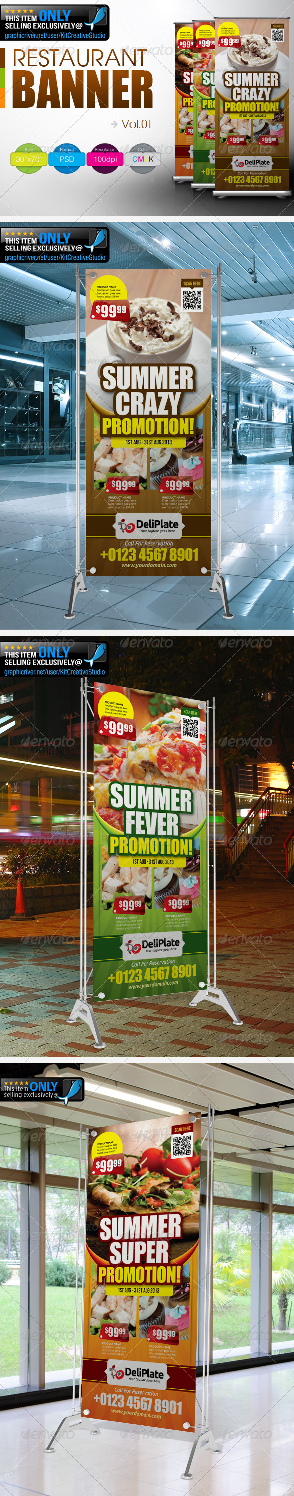 GraphicRiver Restaurant Banner Vol.1 4908866 GraphicRiver Restaurant Banner Vol.1 4908866