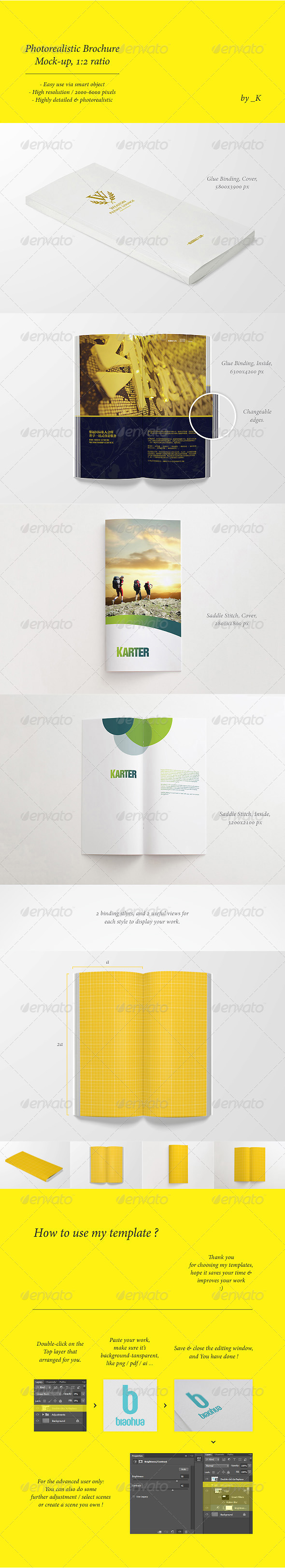 GraphicRiver Photorealistic Brochure Book Mock-Up 1 2 ratio 4912939 GraphicRiver Photorealistic Brochure Book Mock-Up 1 2 ratio 4912939