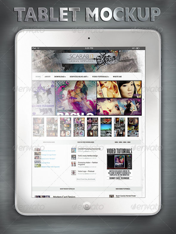 White Tablet Mock-Up - Mobile Displays