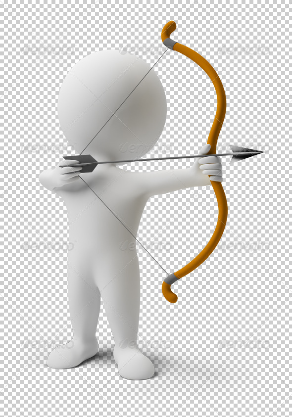 GraphicRiver 3D small people archery 4916158 GraphicRiver 3D small people archery 4916158