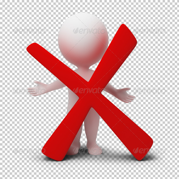 GraphicRiver 3D small people negative symbol 4917178 GraphicRiver 3D small people negative symbol 4917178