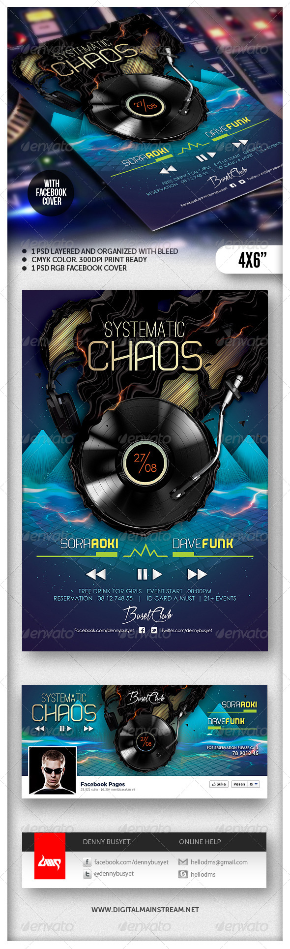 GraphicRiver Systematic Chaos Nightclub Flyer Template 4860406 GraphicRiver Systematic Chaos Nightclub Flyer Template 4860406