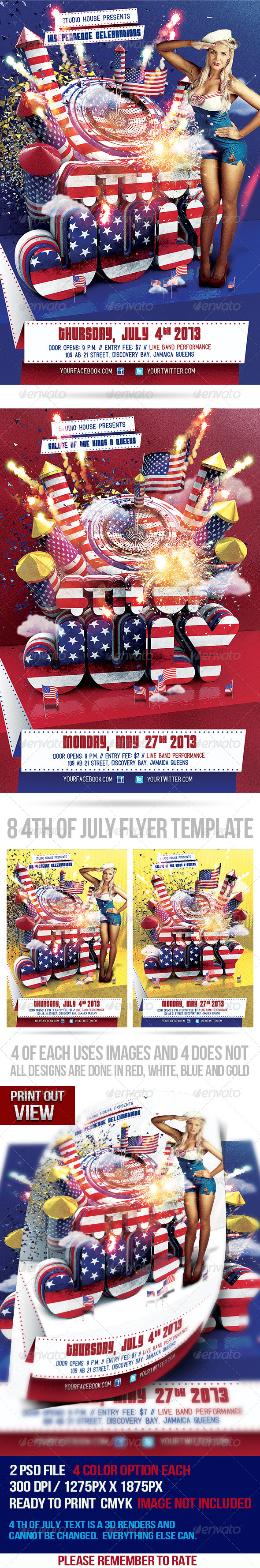 GraphicRiver 4th of July Party Flyer 4858287 GraphicRiver 4th of July Party Flyer 4858287