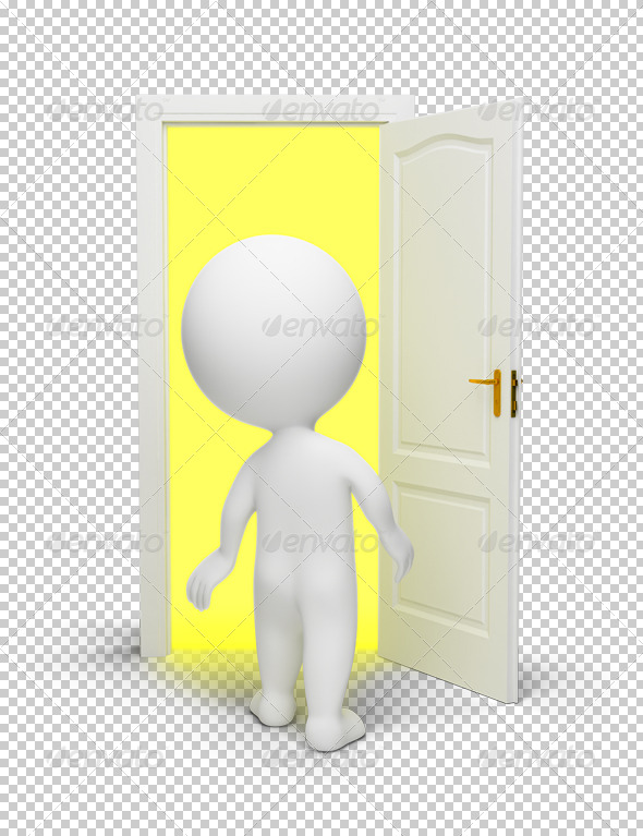 GraphicRiver 3D small people open door 4918234 GraphicRiver 3D small people open door 4918234