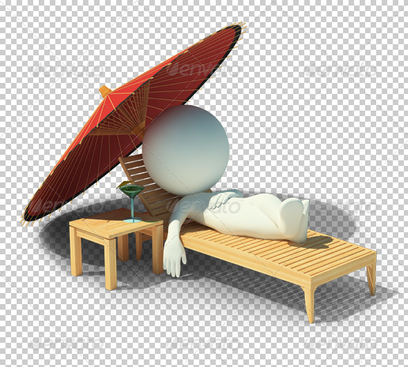 GraphicRiver 3D small people rest on a chaise lounge 4918445 GraphicRiver 3D small people rest on a chaise lounge 4918445