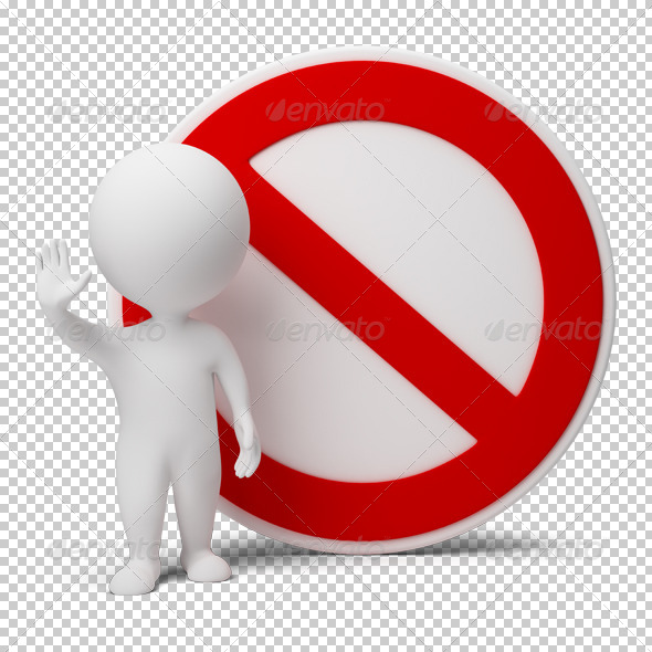 GraphicRiver 3D small people interdiction sign 4919033 GraphicRiver 3D small people interdiction sign 4919033