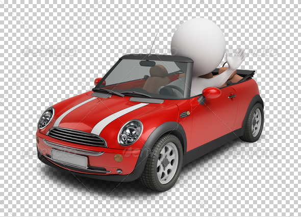 GraphicRiver 3D small people small car 4921919 GraphicRiver 3D small people small car 4921919
