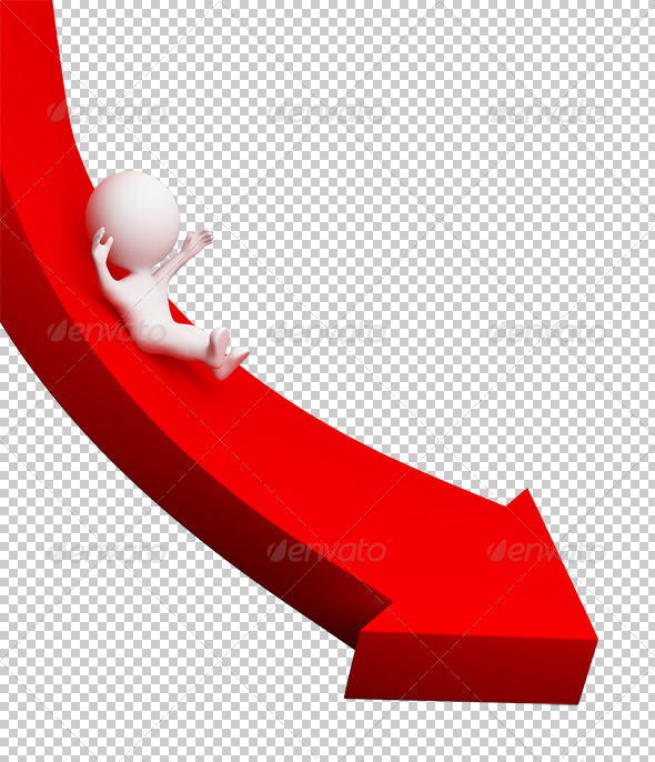 GraphicRiver 3D small people arrow downwards 4922757 GraphicRiver 3D small people arrow downwards 4922757