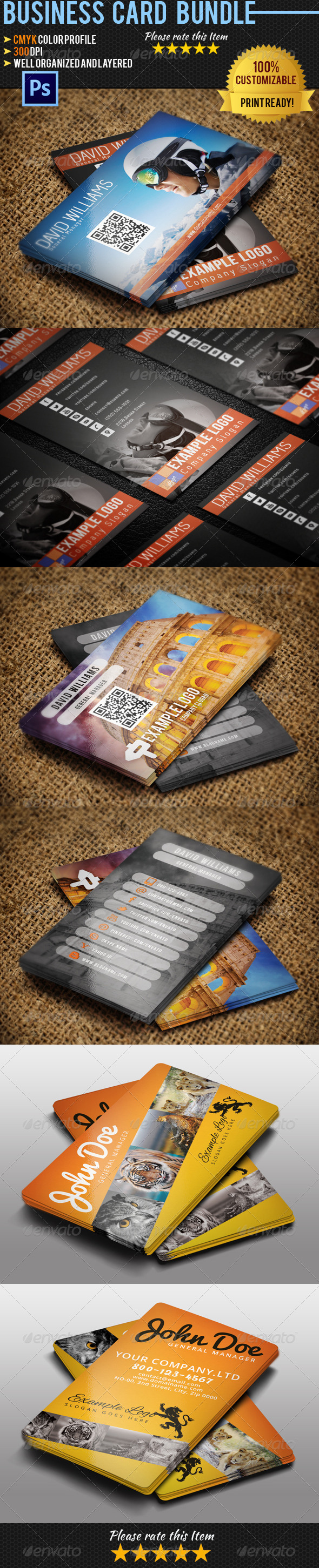 Travel Business Card Bundle - Industry Specific Business Cards