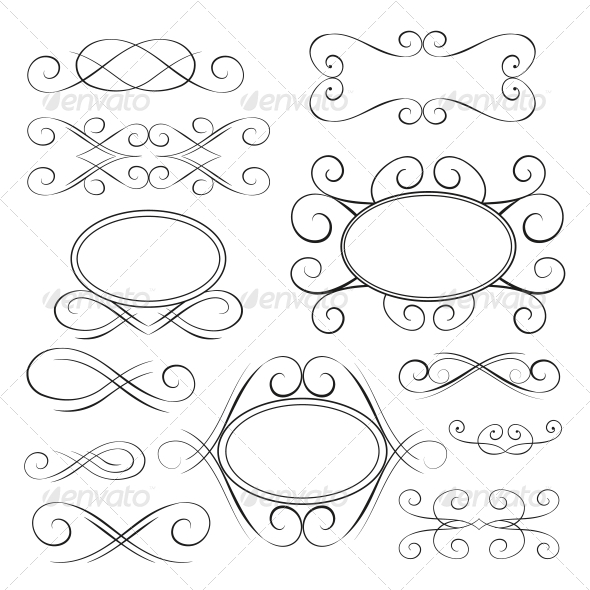 GraphicRiver Vector Set Calligraphic Design Elements 4923675 GraphicRiver Vector Set Calligraphic Design Elements 4923675