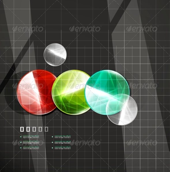GraphicRiver Glossy Color Circles on Black 4925557 GraphicRiver Glossy Color Circles on Black 4925557