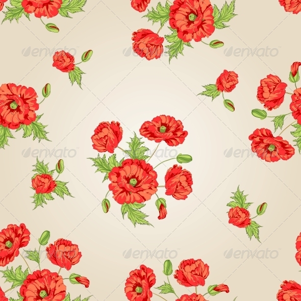 GraphicRiver Pattern of Poppy Flowers 4925697 GraphicRiver Pattern of Poppy Flowers 4925697