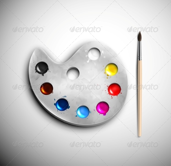 GraphicRiver Watercolor with Brush 4925848 GraphicRiver Watercolor with Brush 4925848