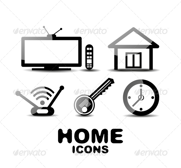GraphicRiver Black Glossy Home Icons 4926071 GraphicRiver Black Glossy Home Icons 4926071