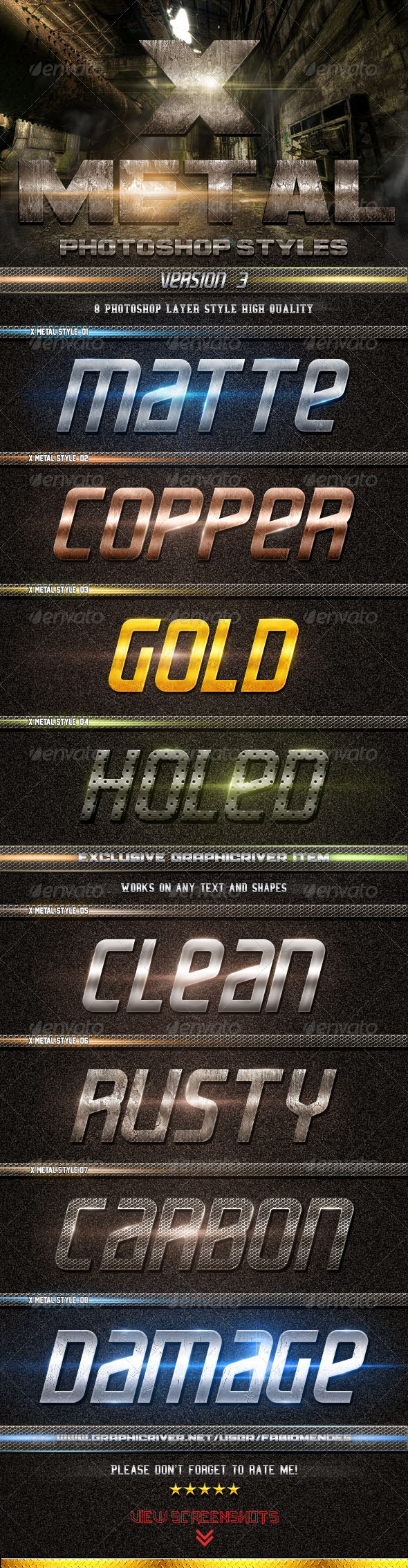 GraphicRiver X Metal Styles V.3 4928174 GraphicRiver X Metal Styles V.3 4928174