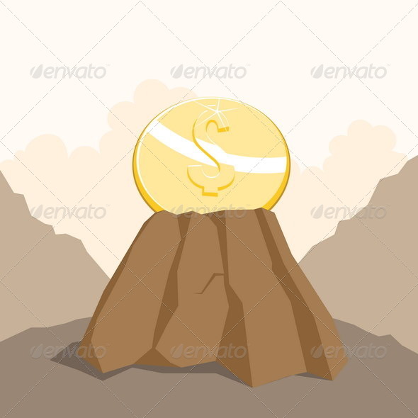 GraphicRiver Dollar on the Rock 4929833 GraphicRiver Dollar on the Rock 4929833