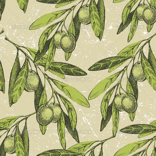GraphicRiver Seamless Ornament with Olive Branches 4931995 GraphicRiver Seamless Ornament with Olive Branches 4931995