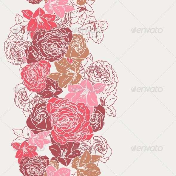 GraphicRiver Beautiful Seamless Rose Pattern 4933125 GraphicRiver Beautiful Seamless Rose Pattern 4933125