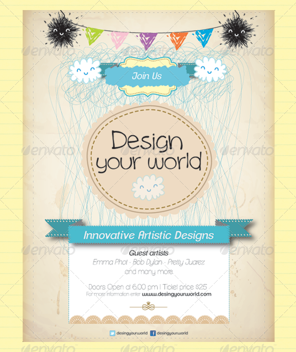 GraphicRiver Artistic Poster Postcard Invitation 4936657 GraphicRiver Artistic Poster Postcard Invitation 4936657