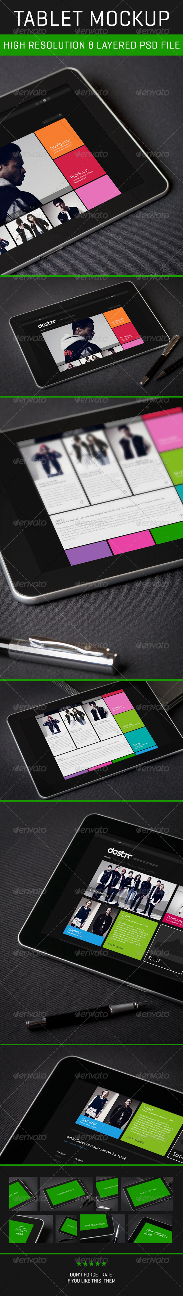 GraphicRiver Tablet PSD Mockup 4937241 GraphicRiver Tablet PSD Mockup 4937241