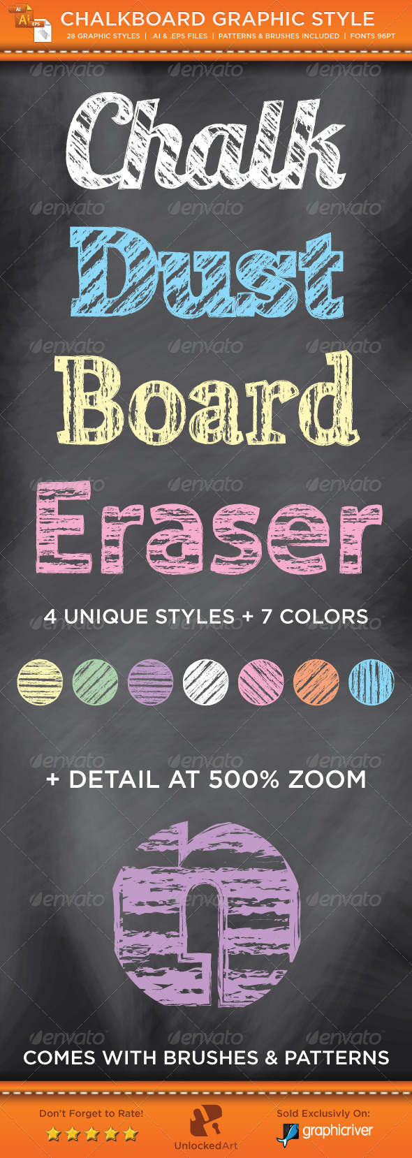 Chalk Board Graphic Style - Styles Illustrator