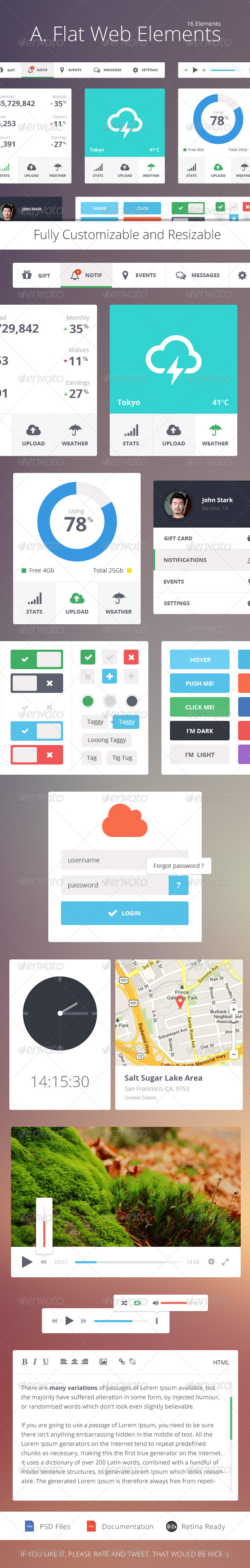 GraphicRiver A Flat Web Elements 16 Elements 4919755 GraphicRiver A Flat Web Elements 16 Elements 4919755