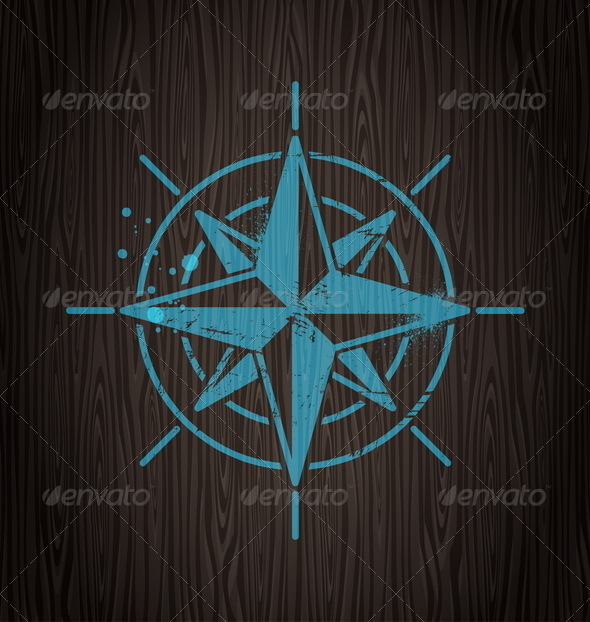 GraphicRiver Vector Compass Rose Painting on a Wooden Wall 4940588 GraphicRiver Vector Compass Rose Painting on a Wooden Wall 4940588