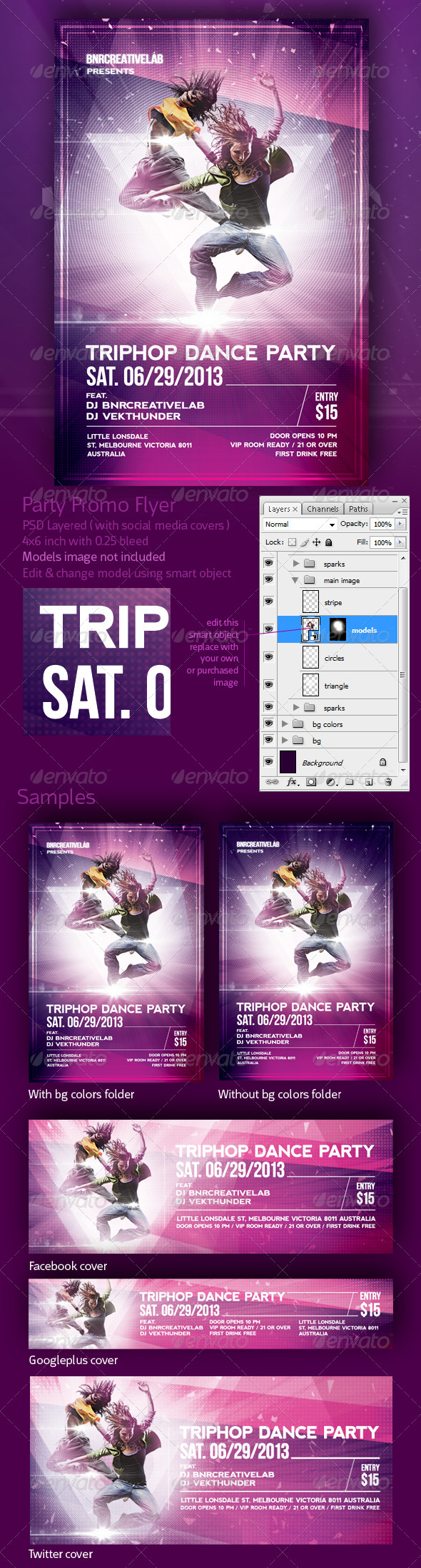 GraphicRiver Triphop Dance Party promo flyer 4838481 GraphicRiver Triphop Dance Party promo flyer 4838481
